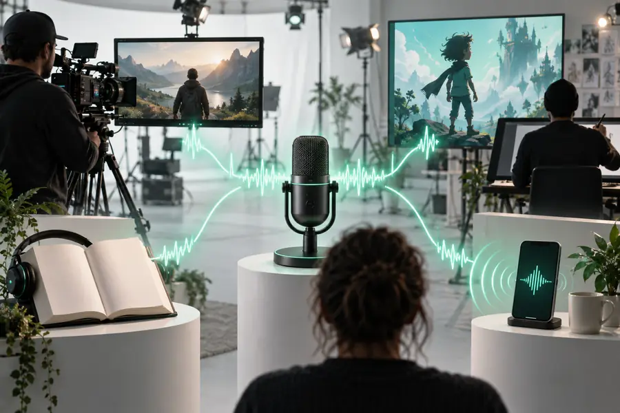 Illustration of a voice used in an audio scenario